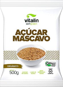 Açúcar Mascavo Orgânico Vitalin 500g - Vegano