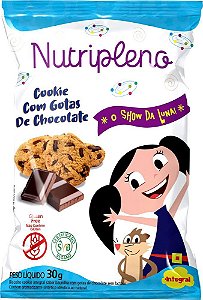 Cookie Gotas de Chocolate O Show da Luna Sem Glúten Nutripleno 30g