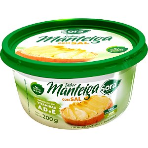 Manteiga Vegana Creme Vegetal Com Sal Sora 200g