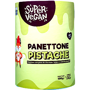 Panettone com Gotas de Chocolate Branco + Creme de Pistache Super Vegan 730g