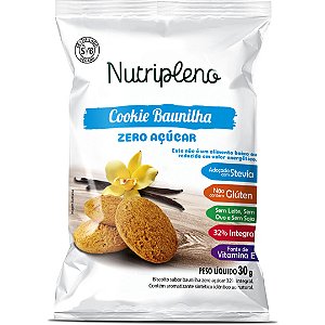 Cookie de Baunilha Zero Açúcar Nutripleno 30g - Vegano