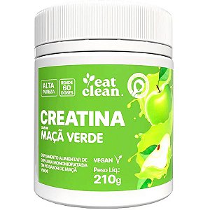 Creatina Sabor Maçã Verde Eat Clean 210g - Vegano