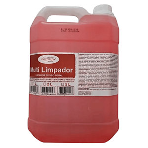 Multi Limpador Polipink 5L Bonrruque – Limpador Multiuso Concentrado para Pisos e Superfícies