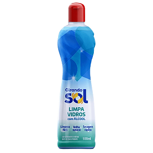 Limpa Vidros com Álcool 500ml Girando Sol – Brilho sem Manchas