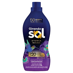 Amaciante Concentrado Eterna Magia 1L Girando Sol – Rende Até 50 Lavagens