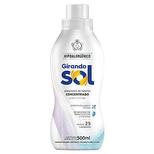 Amaciante Concentrado Hipoalergênico 500ml Girando Sol | Peles Sensíveis