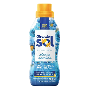 Amaciante Concentrado Doces Sonhos 500ml Girando Sol | Perfume Duradouro