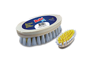 Escova Oval Madeira Brubalar