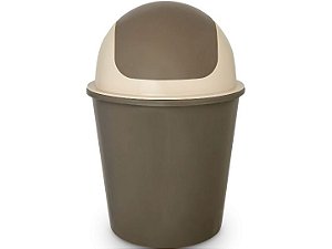 Lixeira 3L Oscilante Marrom Usual Utilidades