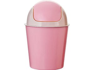 Lixeira 7L Oscilante Rosa Usual Utilidades