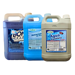 Combo 3un 5L Lava Roupas Amaciante Água Sanitária Bonrruque