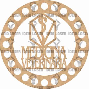 Base MDF Fio de Malha Crochê Redonda Cursos Medicina Veterinária