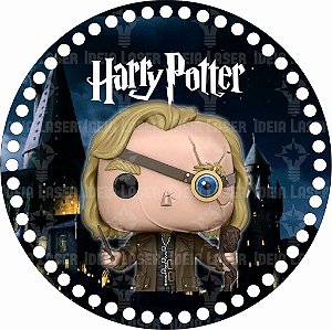 Base MDF Fio de Malha Crochê Redonda Estampada Harry Potter - Alastor Moody