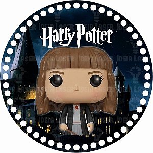 Base MDF Fio de Malha Crochê Redonda Estampada Harry Potter - Hermione Granger