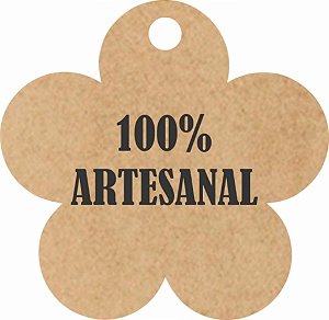 Etiqueta Produto 100% Artesanal Flor