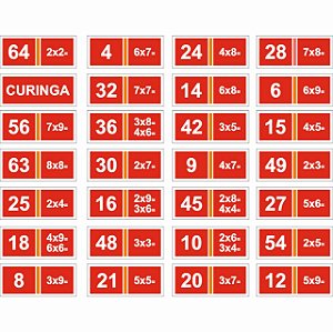 Jogo Educativo Dominó de Multiplicação