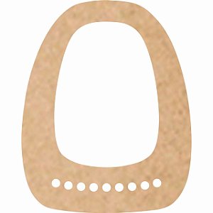 Alça MDF para Bolsa Fio de Malha Crochê 20x16cm