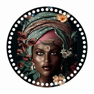 Base MDF Fio de Malha Crochê Estampada Afro Mulheres Negras Mod8
