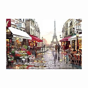 Placa Decorativa Pintura Cidade Paris