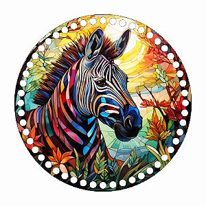 Base MDF Fio de Malha Crochê Vitral Zebra