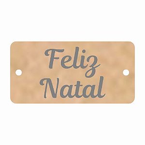 Kit 30 Unidades Etiqueta Feliz Natal em MDF