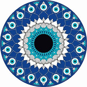 Mandala Olho Grego Azul