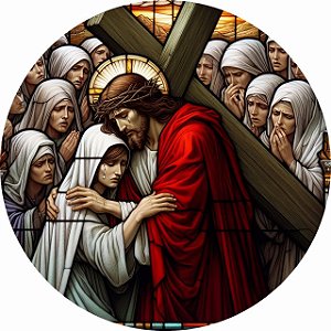 Via Sacra - Paixão de Cristo - 8ª Estação -  Jesus Consola as Mulheres de Jerusalém