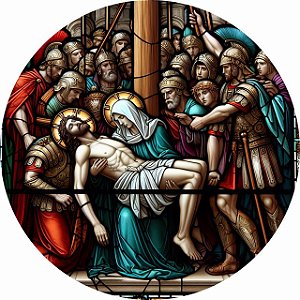 Via Sacra - Paixão de Cristo - 13ª Estação -  Jesus é Descido da Cruz