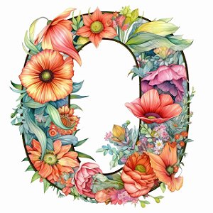 Letra O - Alfabeto Floral