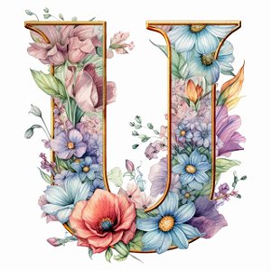 Letra U - Alfabeto Floral