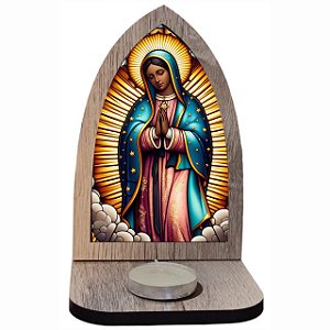 Capela Nossa Senhora de Guadalupe em MDF - Arte Estilo Vitral