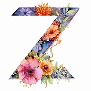 Letra Z - Alfabeto Floral