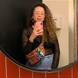 Pochete Onça Patch Colorida