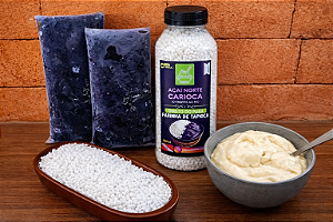 Kit 2 açaí + Creme de Cupuaçu + 300g Farinha de tapioca
