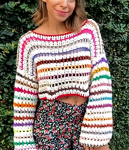 Casaco Cropped Crochê Marie