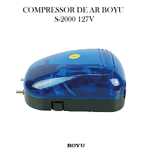 COMPRESSOR DE AR BOYU S-2000A 2X4L/MIN C/ 2 SAIDAS 110V