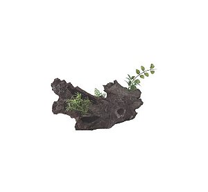 ENFEITE DE RESINA BOYU TRONCO COM PLANTA 61 (RO-2261)