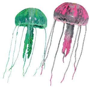 ENFEITE DE SILICONE SOMA JELLYFISH COMBO ROSA/VERDE (MD/PQ)