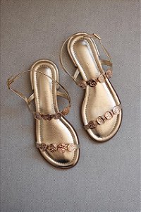 Rasteira Carla dourada