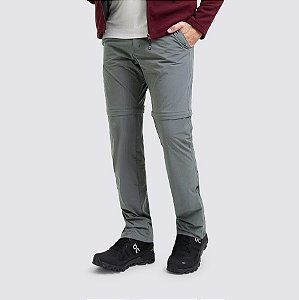 Calça Bermuda Trekking Masculina Cinza Médio