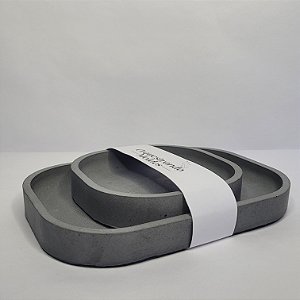 Bandeja retangular + quadrada