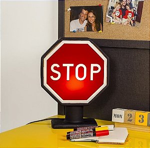 Luminária Placa Stop Usare