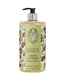 Gel para banho Vegano Importado Olive Flowers 750ml La Florentina
