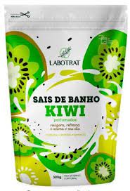 Sais de Banho Perfumados Kiwi Revigora e Refresca 300g Labotrat