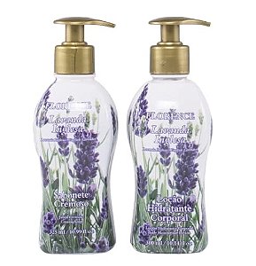 Kit Presente com Loção Hidratante 300gr + Sabonete Líquido 325ml Lavanda Inglesa Florence