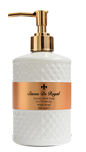 Sabonete Líquido Importado Vegano White Pearl Almíscar e Baunilha 500 ml Savon Royal