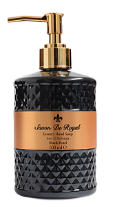 Sabonete Líquido Importado Vegano Black Pearl Pathcouli e Baunilha 500 ml Savon Royal