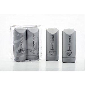 Kit Amenities Barba Silver Lyon Creme 80ml e Pós Barbear 80ml Acqua Lounge