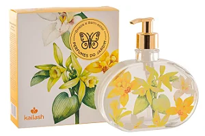 Sabonete líquido perfumado Vanila 300ml- frasco vidro Kailash - para surpreender com charme
