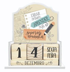 Calendário Permanente "Errar Ontem, Aprender Hoje" – cheio de estilo e personalidade